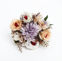 Bouquet de fleurs artificielles en soie faites à la main, réaliste, combinaison Princesse Mary Mei, pour salon, balcon, décoration de mariage, accessoires de scène