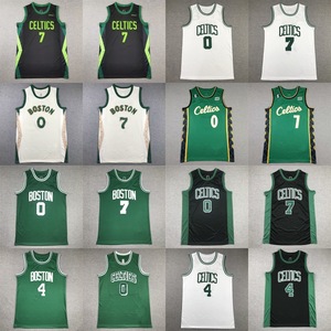 <span class=keywords><strong>Maillot</strong></span> de <span class=keywords><strong>basket</strong></span> Celtics vert blanc noir taille Smlxlxxl Tatum 7 4 0 Uniformes de l'équipe des <span class=keywords><strong>Boston</strong></span> Celtics - Product Image 1