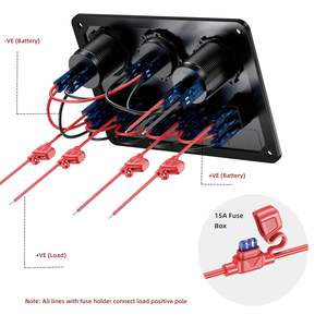 Panel de Interruptores Multifunción Impermeable, Disyuntores, Voltímetro Digital, Cargador de Coche para Barco Marino, Totalmente Nuevo - Product Image 5