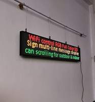 Écran LED d'extérieur en gros avec lettres lumineuses, message défilant, contrôle Wi-Fi, affichage de texte couleur et programmable