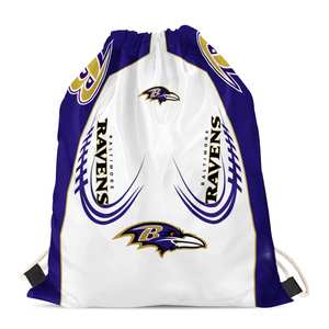 Mochila de maquillaje con cordón de Baltimore Ravens personalizada de alta calidad, Mochila deportiva para gimnasio - Product Image 1