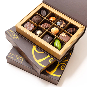 Confezione Regalo di Cioccolatini di Lusso <span class=keywords><strong>per</strong></span> San Valentino con Divisori in Cartoncino Dorato, Scatola <span class=keywords><strong>per</strong></span> Tartufi e Bonbon - Product Image 4