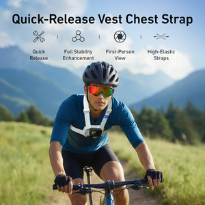 Correa de Pecho Ajustable de Liberación Rápida TELESIN Gris para Cámaras de Acción DJI <span class=keywords><strong>GOPRO</strong></span> INSTA360, Arnés Elástico para Montar en el Pecho - Product Image 4
