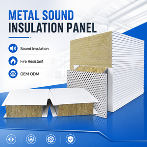 Panneaux acoustiques sandwich en <span class=keywords><strong>laine</strong></span> <span class=keywords><strong>de</strong></span> <span class=keywords><strong>roche</strong></span> ignifugés, isolation phonique, imperméables, écologiques, épaisseur personnalisée, ISO9001 - Product Image 1