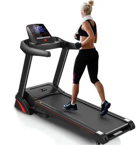 Household intelligent folding touch color screen installation free electric treadmill curved running machine fitness equipment