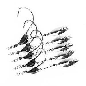 Top Right FH911   Leurre nageur flashy avec hameçons à lame Underspin Jig Heads avec lame en forme de saule - Product Image 5