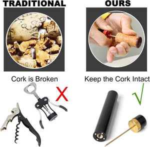 Sinowin Plastic Sustainable Assemblable Corkscrew <strong>Wine</strong> Opener Air Pressure <strong>Pump</strong> Travel Portable Pocket Design-Kitchen Gadgets - Product Image 3