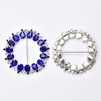 Boucles rondes en laiton de haute qualité avec fleur en strass brillant pour la décoration de chaussures, anneaux de ceinture DIY, broche de mariée, accessoire de sac