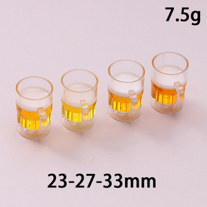 Mini mugs à bière en acrylique rouge vif, répliques colorées de porte-clés pour machines à griffes et cadeaux - Product Image 2