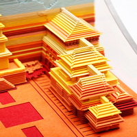 Ensemble de notes autocollantes personnalisées 3D pour bâtiment ancien Bloc-notes amusant roman papier déchirable Offre Spéciale Boutique créative Marché Cadeau Papier Artisanat