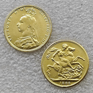 <span class=keywords><strong>Pièces</strong></span> de monnaie commémoratives de style antique en <span class=keywords><strong>or</strong></span> britannique de 1888, cadeaux, <span class=keywords><strong>d</strong></span>écoration de la maison - Product Image 1