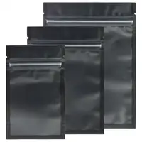 Matte Black Resealable Zip Lock Jewelry Food Package Flat Pouches