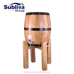 Wooden Stand-up Beer Barrel Dispenser 3.0L