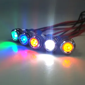 8/10/12/16/19/22MM 12/24/220 Volt Rgb Led Indicator Lights Pilot Light Flashing