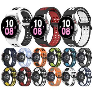 Correa de Reloj Deportiva de Silicona Suave de Doble Color y Liberación Rápida, Repuesto para Samsung Galaxy Watch 3 4 5 6 <span class=keywords><strong>7Pro</strong></span> Classic - Product Image 6