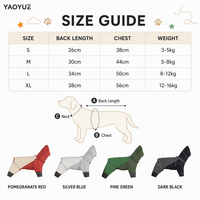 Impermeable para Perros con Cobertura Total y Protección Abdominal, Reflectante, Diseño Moderno de Cuatro Patas, Bloques de Color, Ropa de Verano para Perros al Aire Libre