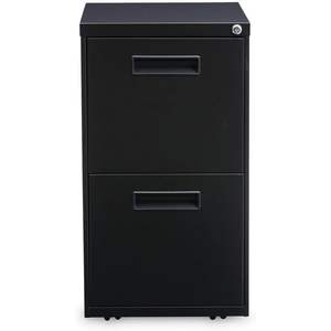 Alera PAFFBL Archivador metálico negro con dos cajones, 14 7/8w x 19-1/8d x 27-3/4h - Product Image 6