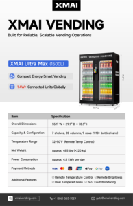 Distributeur automatique commercial intelligent à grande capacité (53 pieds cubes) avec paiement sans contact et réfrigération - Product Image 4