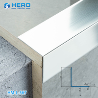 Profilé d'angle en aluminium en forme de L de 30 mm pour carrelage, idéal pour les halls d'hôtels commerciaux, installation facile, profil de bordure métallique étanche Hero