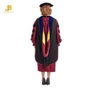 Toga de Graduación Doctoral Personalizada con Logotipo/Toga de <span class=keywords><strong>Doctorado</strong></span>/Túnica de <span class=keywords><strong>Doctorado</strong></span> con Capucha para Adultos - Product Image 5