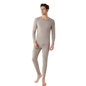 Set di biancheria intima termica modale da uomo nuova camicia a Base sottile <span class=keywords><strong>pantaloni</strong></span> autunnali riscaldamento vestiti a maniche lunghe girocollo - Product Image 1