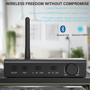 Bộ giải mã DAC HiFi 1Mii, bộ phát và thu <span class=keywords><strong>Bluetooth</strong></span> <span class=keywords><strong>5.0</strong></span> với AptX-LL/HD & LDAC, bộ thu phát âm thanh không dây cho TV - Product Image 2