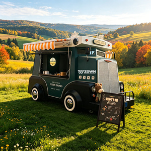 <b>Barbecue</b> Cart Commercial Food Cart Mobile Multifunctional <b>Electric</b> Four-Wheel Food Cart Breakfast Night Market - Product Image 3