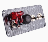 Panneau de commande d'allumage en fibre de carbone pour course automobile, bouton de démarrage du moteur, capot de sécurité rouge pour course