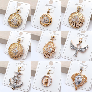 Collezione di Ciondoli Animali XUPING, Charms Placcati in Oro 18K con Zirconi a Forma di Delfino, Drago ed Elefante, Vendita all'Ingrosso - Product Image 4
