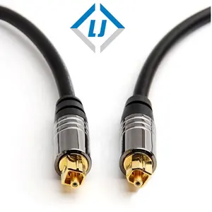 Cable Toslink de fibra óptica, 6 pies con conectores metálicos y chaqueta trenzada