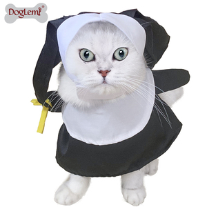 Hochwertige Polyester-Hunde mäntel Custom ized Classic Animal 'Nun' Design für Winter Frühling Halloween Haustier Dekorationen-Großhandel - Product Image 2