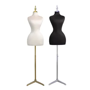 Vrouwen Grote Heup Half Lichaam Mannequin Vrouw Grote Borsten Jurk Vorm Fluwelen Curvy Vrouwelijke Mannequin Voor Kleding Display