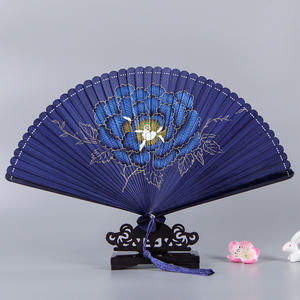 Fatingna <span class=keywords><strong>พัด</strong></span>ลมพับได้สไตล์ญี่ปุ่นไม้ไผ่สไตล์โบราณ<span class=keywords><strong>พัด</strong></span>ผ้ามือถือสำหรับงานแต่งงานตกแต่งด้วยพู่ - Product Image 4