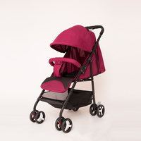 Système de voyage pliable léger en lin de luxe portable 2 en 1 Poussette pour bébé avec design paysager élevé