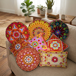 Handmade Embroidered Decorative <b>Cushions</b> - Product Image 1