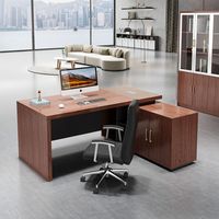 Bureaux de direction Ekintop, 1 pièce, bureau de direction de 1,6 m, table de patron, table de bureau en bois