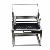 Barbecue au charbon de bois pliable et réversible, grille portable sans brochettes pour camping et pique-nique en extérieur