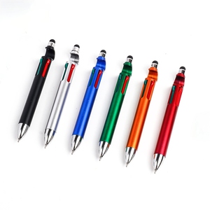 <span class=keywords><strong>Stylo</strong></span> tactile à écran tactile en plastique <span class=keywords><strong>quatre</strong></span> <span class=keywords><strong>couleurs</strong></span>, vente chaude directe usine, avec logo <span class=keywords><strong>personnalisé</strong></span> pour entreprises, largeur d'écriture 1,0 mm - Product Image 5