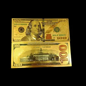100k पैसे Suppliers-अमेरिकी डॉलर डिजाइन बैंक नोटों 24k सोने मुद्रा नोट