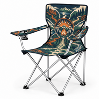 Chaise de voyage pliable avec porte-gobelet intégré et logo et motif personnalisés pour rallye annuel – Fournisseur direct usine