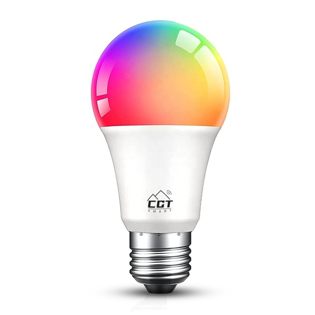 WIFI Control E27 Mutil-Color Changing Energy Saving 9W A19 RGB Led Bulb Indoor Luminous Music Light