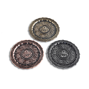 High Quality Chinese Style Customized Brass Mini <b>Retro</b> Round Plate - Product Image 5
