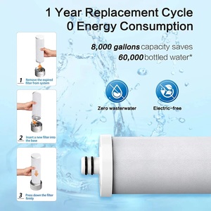 Sistema de filtración de agua alcalina, encimera de acero inoxidable de grado alimenticio, elimina el 304 de cloro, metales pesados y mal sabor, 99% - Product Image 4