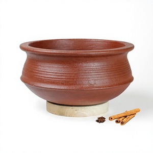 ชามดินเผาทำมือพร้อมหม้อเสิร์ฟดินเผา งานศิลปะพื้นบ้าน ของตกแต่งบ้าน - Product Image 1
