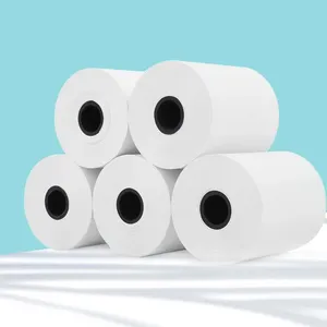 Provide Sample 70 gsm thermal paper jumbo rolls 65gsm roll paper for thermal printer roll cutter 80x80x50 bpa free 3 1/8