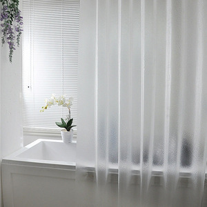 Cortina de Ducha de Plástico Impermeable No Tóxica de PEVA, Diseño Regular, Juego de Cortinas de Ducha para Baño, Bao Cortine con Protección Antioxidante - Product Image 2