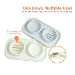 ปลอดสาร BPA ซิลิโคนเกรดอาหารสำหรับสัตว์เลี้ยง ชามอาหารแบบใช้ได้สองแบบ ปลอดภัย ปลอดสารพิษ จานอาหารสำหรับสุนัขและแมว อุปกรณ์สำหรับสัตว์เลี้ยง - Product Image 4
