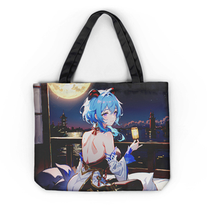 Impresión personalizada regalo de moda cremallera Anime <span class=keywords><strong>Genshin</strong></span> impacto ecológico reutilizable bolsa de compras - Product Image 4