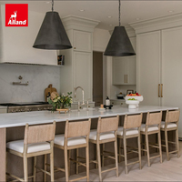 Allandcabinet Armoire de cuisine en L, grande et haute, en bois, avec rangement intégré, pour fabricant, organisateur de rangement, design de cuisine