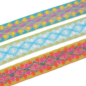 Adornos de encaje <span class=keywords><strong>Cluny</strong></span> de guipur africano multicolor de 4cm para decoraciones de prendas de vestir - Product Image 6